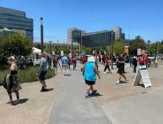 Employees protest layoffs, accuse UCSD Health of prioritizing ‘executive paychecks’ over health